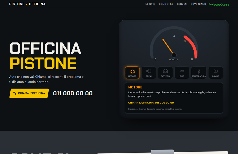 Anteprima del sito Officina Pistone